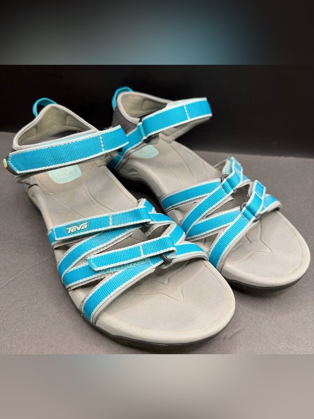 Teva - Tirra Women’s Turquoise /Gray Outdoor Strappy Sandals, Size:9.5